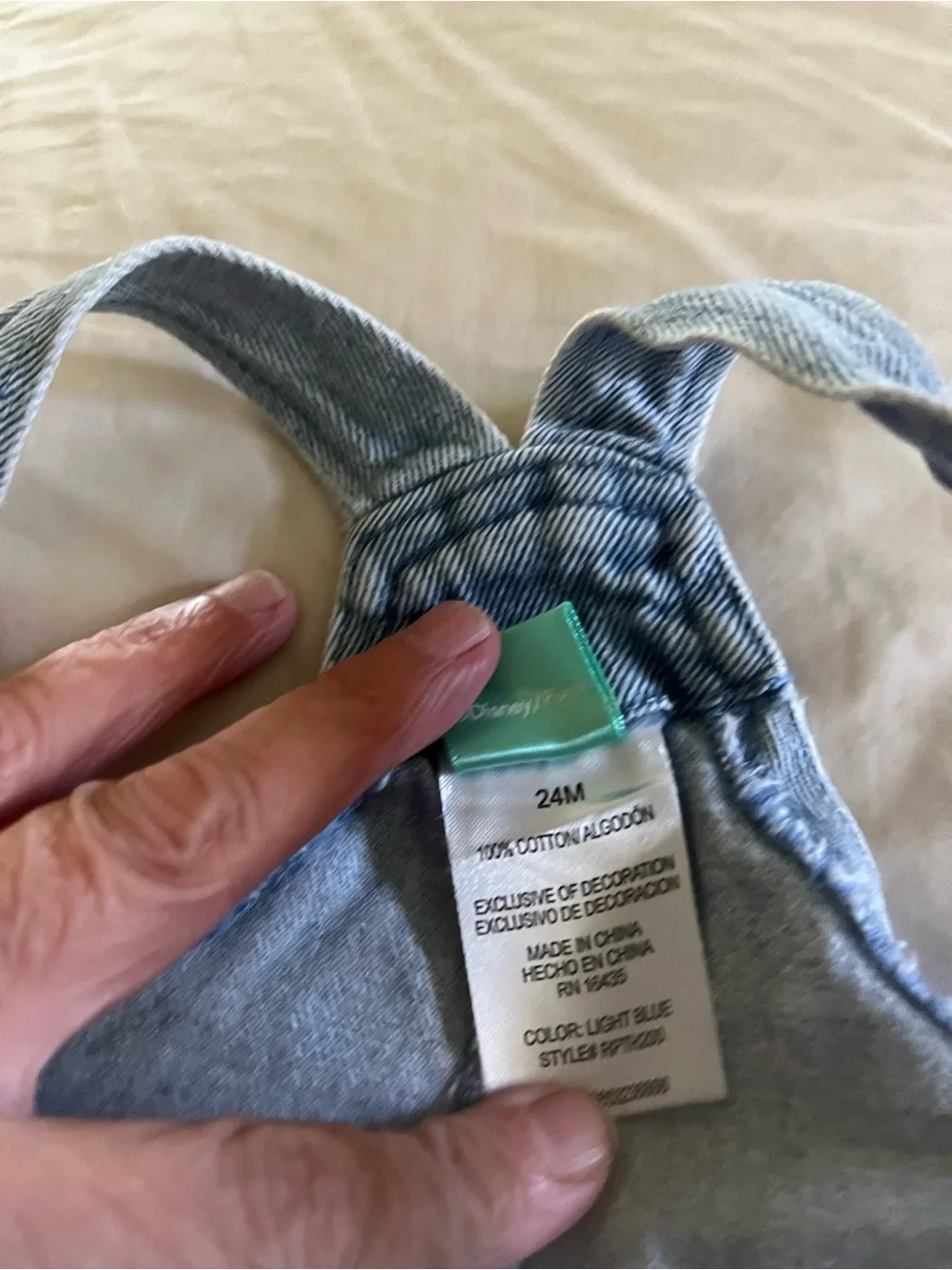 Carter's Light Blue Denim Overalls with Toy Story Patches